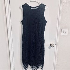 Navy Blue Lace Dress